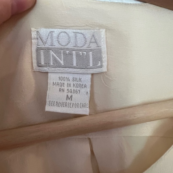 Moda Int’l Vintage gorgeous matching silk top and crinkle skirt M - Picture 5 of 8